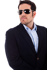 Image showing Young business man wearing sunglasses