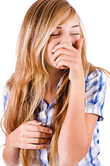 Image showing Brunette women enjoying and laughing