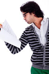 Image showing student reading a book