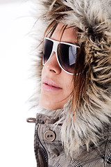 Image showing italian fashion model wearing sunglasses