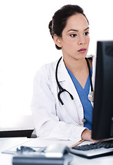 Image showing Portrait of beautiful young doctor working