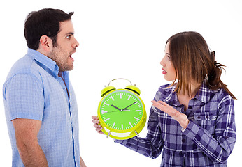 Image showing Women angry on her boyfriend