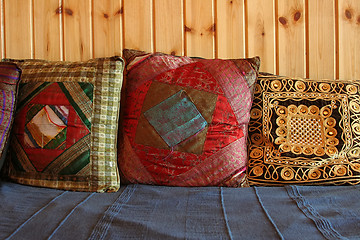 Image showing small pillows, oriental style
