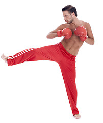 Image showing Kickboxing men