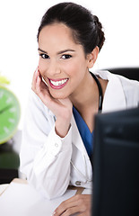 Image showing Image of beautiful asian doctor in her cabin