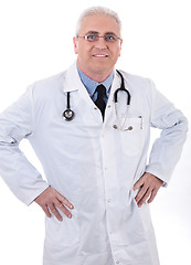 Image showing Smiling medical doctor with stethoscope