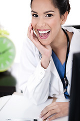 Image showing Closeup shot of young asian female doctor