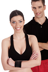 Image showing Smiling fitness trainers