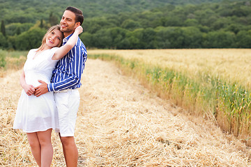 Image showing landscape picture of a Young couple