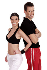 Image showing Fitness people standing together