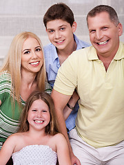 Image showing Portrait of happy family of four