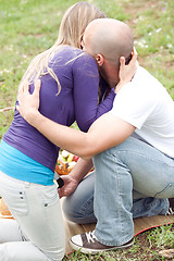 Image showing Young couple making fun