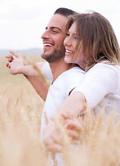 Image showing Happy young couple smiling