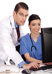 Image showing Young doctors discussing