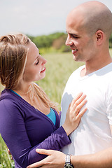 Image showing Beautiful couple in love looking at each other