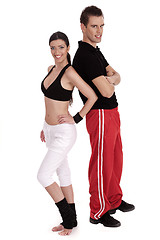 Image showing Fitness couple standing