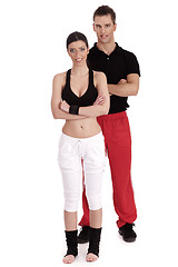 Image showing Fitness couple posing to camera