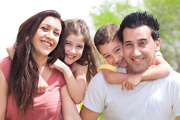 Image showing Happy family of four