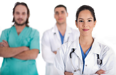 Image showing Medical team of Doctors and male nurse