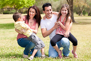Image showing Happy family enjoying in the park
