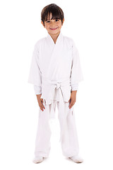 Image showing Karate kid in uniform