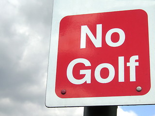 Image showing no golf sign