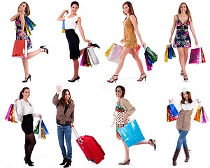 Image showing group of womens make shopping