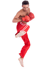 Image showing Kickboxing men