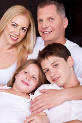 Image showing Portrait of happy family posing towards the camera