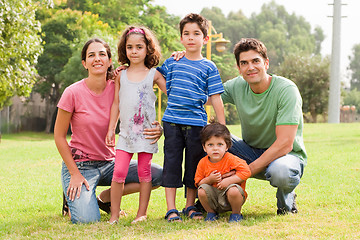 Image showing Family posing to the camera