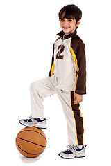 Image showing Junior boy basket ball player