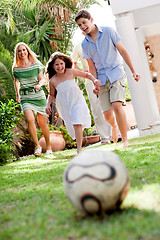 Image showing Playtime, outdoors at sunny day