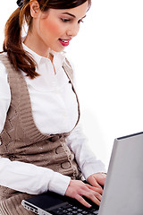 Image showing working woman