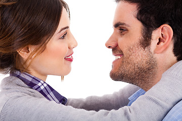 Image showing beautiful couple facing each other