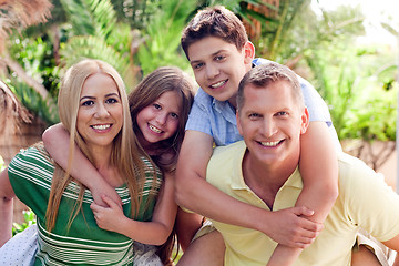 Image showing Kids enjoying piggy ride