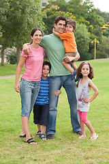 Image showing Family in the summer park