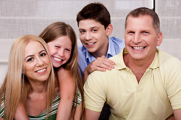 Image showing Portrait of happy family of four