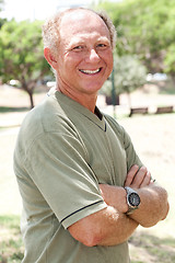 Image showing Handsome old man posing in style