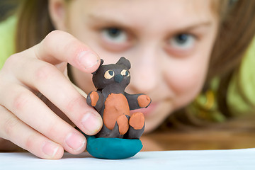 Image showing Bear stuck together from plasticine