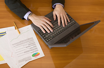 Image showing Business people planning on the laptop