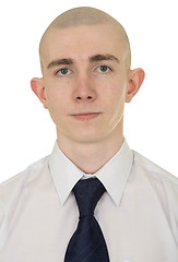 Image showing Portrait of the young man on a white background