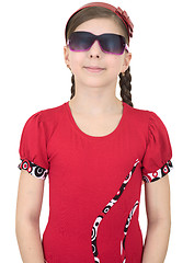 Image showing Young girl in sun glasses