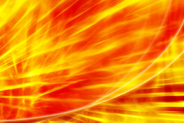 Image showing Fire abstract red - yellow background