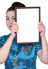Image showing Japanese girl with frame