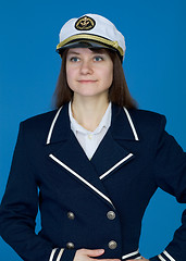 Image showing Portrait of the girl - captain