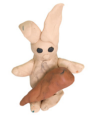 Image showing Hare stuck together from plasticine