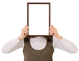 Image showing Woman with frame