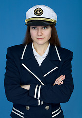 Image showing Portrait of the girl - captain