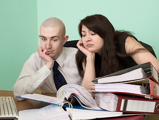 Image showing Bookkeeper and the secretary on a workplace