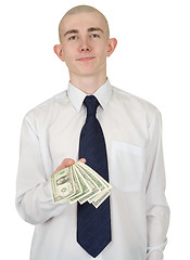 Image showing Man with money in a hand